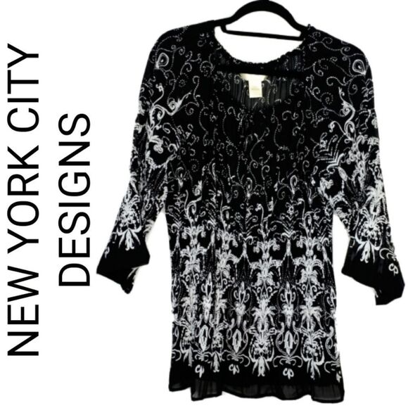 NEW YORK CITY DESIGNS BLOUSE - Picture 1 of 4